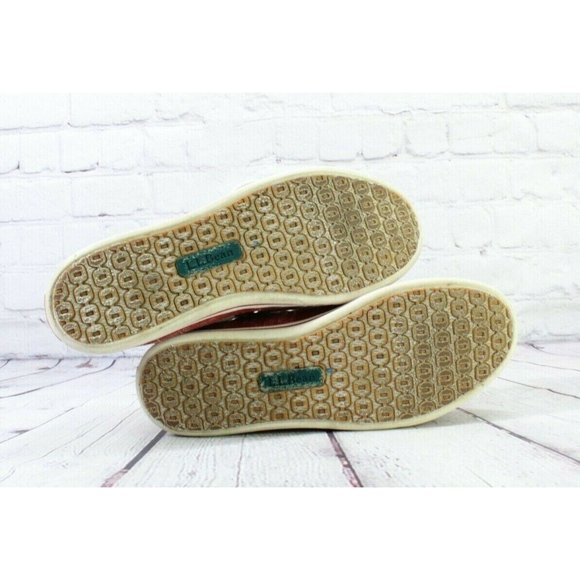 LL Bean Colonial Red Sunwashed Canvas Two Eye Sneakers Size 10 M - Picture 9 of 9